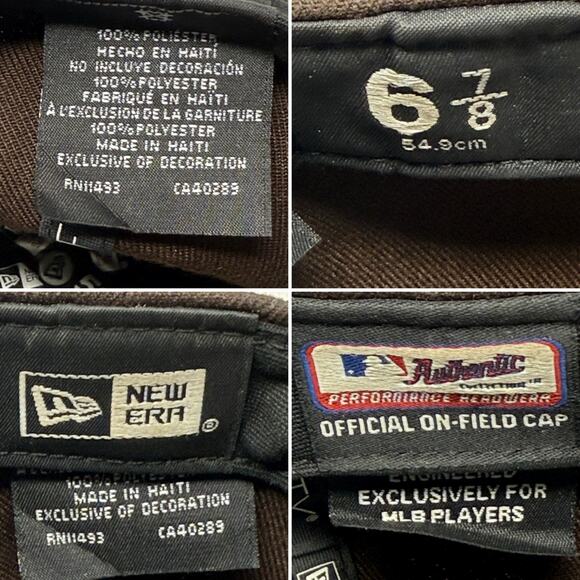 San Diego Padres Brown Gold 59FIFTY New Era Fitted Hat Size 6 7/8 MLB Cap - Picture 7 of 7